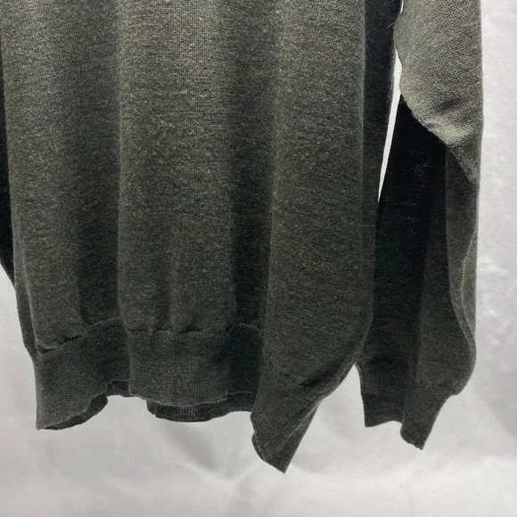 Bridges Men's 100% Fine Merino Wool Long Sleeve Henley Green Size XL - Picture 3 of 8